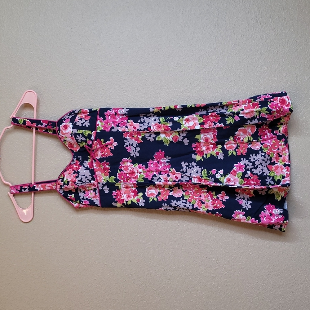 Navy Floral Dress
